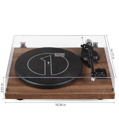 1 by ONE HiFi Bluetooth Plattenspieler – Inkl. 2 Lautsprecher