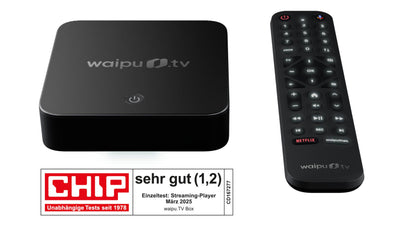 waipu.tv Box 4K Streaming Receiver – beleuchtete Fernbedienung