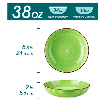 vancasso Bonita Suppenteller 6er Set aus Steingut, Ø 21,6 cm