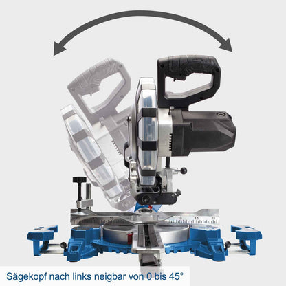 Scheppach HM254SPX Kappzugsäge - 2200W, Ø254mm, 2. Sägeblatt
