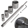 awagas Bohrkronen Set 6-teilig SDS Plus Kernbohrer Beton 30-68 mm aus Stahl mit Verbindungsstange und Zentrierbohrer