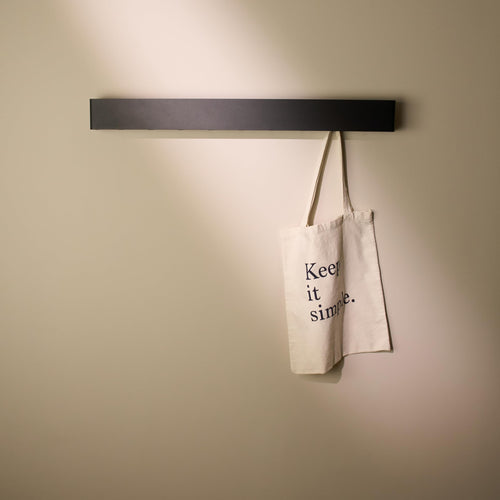 Designfabrik Hamburg Wandgarderobe Metall 80cm Matt Schwarz