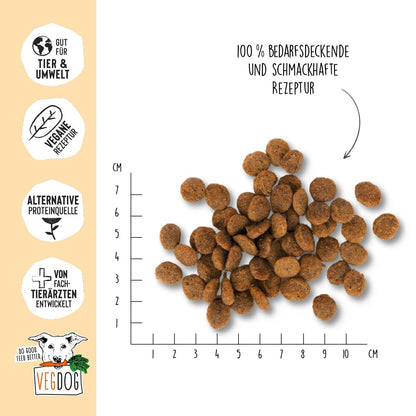 VEGDOG Farmer's Crunch hypoallergenes Trockenfutter für Hunde 10 kg