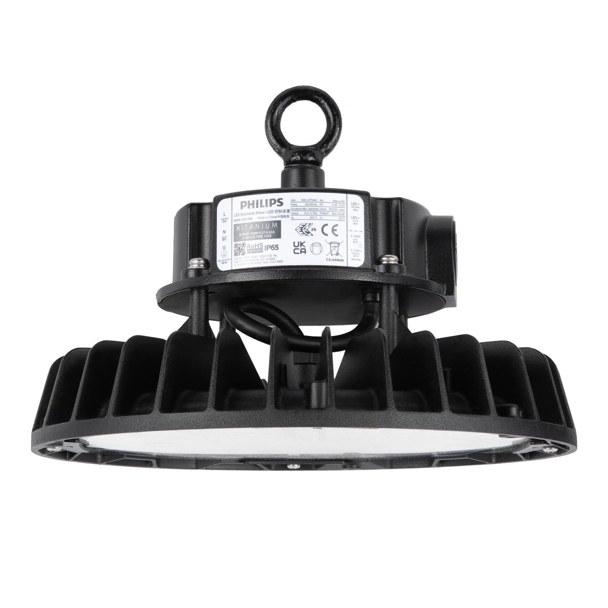 Ledvion LED Hallenstrahler 150W UFO Lampe – Dimmbar 4000K. Scheibenförmiger LED-Strahler für helle Beleuchtung großer Hallen.