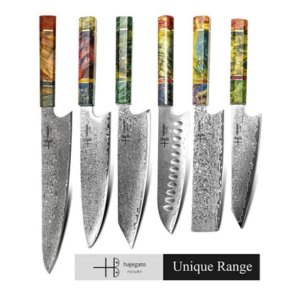 Hajegato Nakiri Damast Küchenmesser 7 Zoll - Profi VG10 Stahl