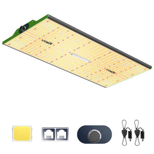 VIPARSPECTRA P2000 LED Grow Lampe Vollspektrum Dimmbar 250W. Rechteckige LED-Leuchte. Fördert Pflanzenwachstum durch volles Spektrum.