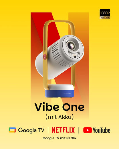 XGIMI Vibe One Mini-Beamer mit Akku, Full HD, Google TV, Blue Spark