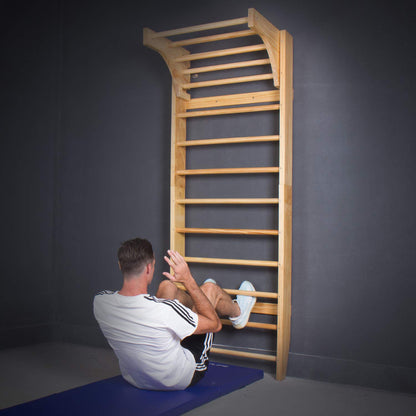 CCLIFE Sprossenwand ZERRO Holz Indoor – Turnwand Klettergerüst