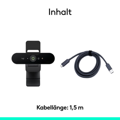 Logitech Brio 4K Webcam für Videokonferenzen - Graphit
