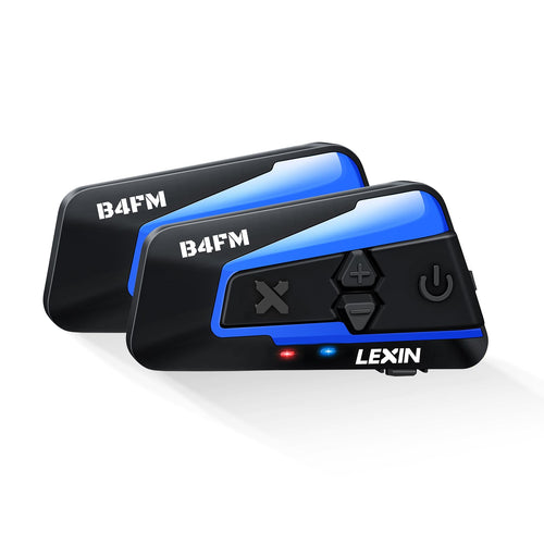 LEXIN B4FM Motorrad Bluetooth Headset, Helm Intercom Doppelpack – Kommunikationssystem für Motorradhelme