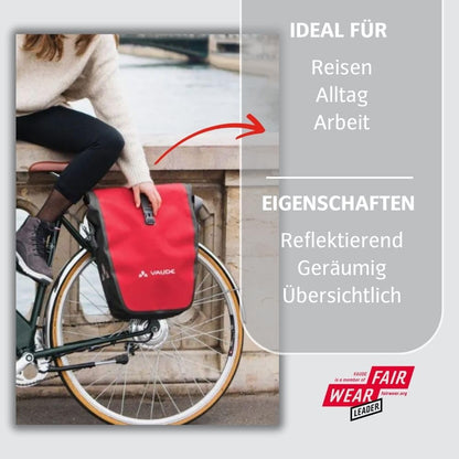 VAUDE Aqua Back Gepäckträgertasche wasserdicht, 2x24L, beige