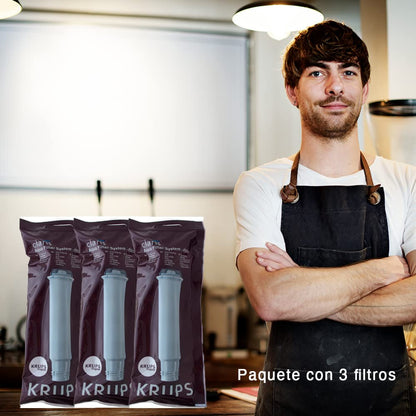 KRUPS Claris Filterpatrone F088 für Espressoautomaten, 3 Stück