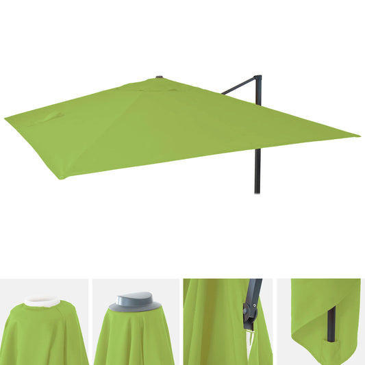Mendler Ampelschirm HWC-A96 Ersatzbezug - 3x4m hellgrün