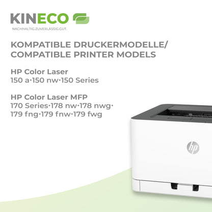Kineco Toner Set 4er CMYK kompatibel zu HP 117A für Color Laser