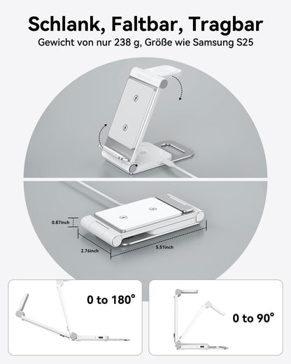 Bolvunes 3-in-1 Induktive Ladestation für Samsung Galaxy, Watch & Buds