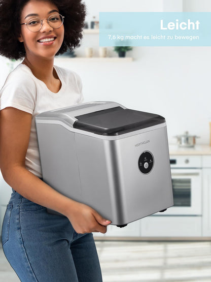 NORTHCLAN Eiswürfelmaschine, 14 kg/24 h, 9 Eiswürfel in 6-8 Minuten