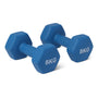 Amazon Basics Kurzhantel-Set, Neopren, 2 x 8 kg, Aqua, sechseckige Form fürs Krafttraining