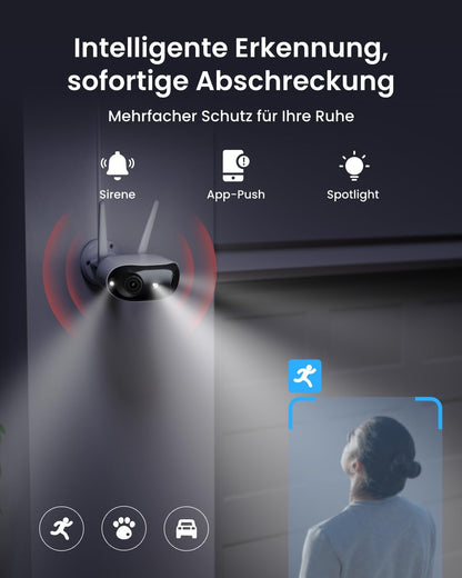 Reolink Elite WiFi 4K WLAN Überwachungskamera aussen, 180° Panorama