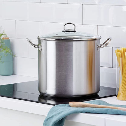 GSW Profi-Jumbotopf Kochtopf – Edelstahl 28cm 15L Silber