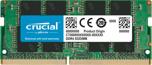 Crucial CT16G4SFRA266 Laptop Arbeitsspeicher. Grün-schwarzes Modul. 16GB DDR4 2666MHz zur flüchtigen Datenspeicherung.