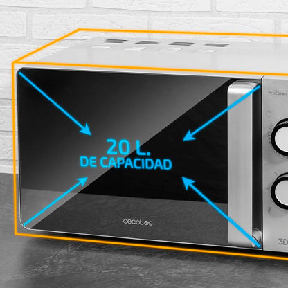 Cecotec ProClean 3060 Mikrowelle - 20 Liter, 700 Watt, Silber