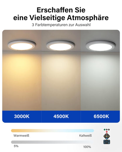Leselux LED Deckenleuchte mit Akku und Bewegungsmelder, 2 Stück