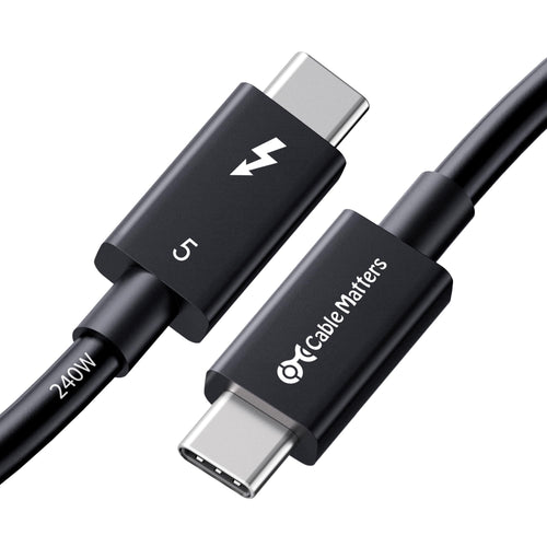 Cable Matters Thunderbolt 5 Kabel, 80 Gbit/s, 240 W, 1 m, schwarz