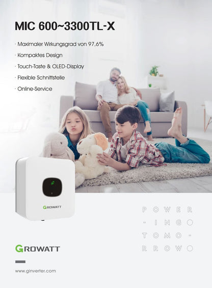 GROWATT MIC 1000TL-X Photovoltaik Wechselrichter 1000W VDE
