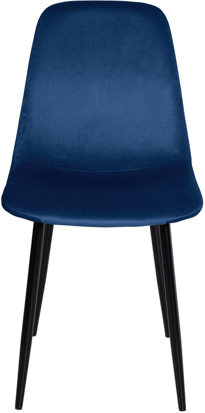 CLP Napier Esszimmerstühle 4er Set Samt blau Metallgestell