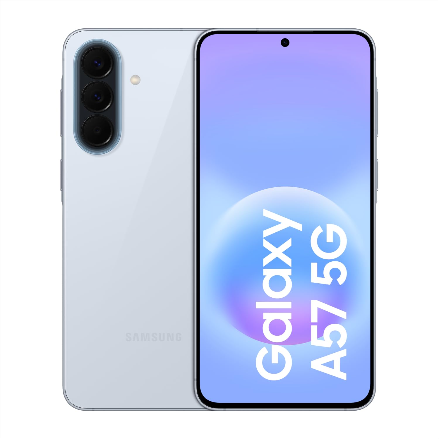 Samsung Galaxy A57 5G Smartphone 256 GB Awesome Icyblue in Hellblau mit schlankem Gehäuse