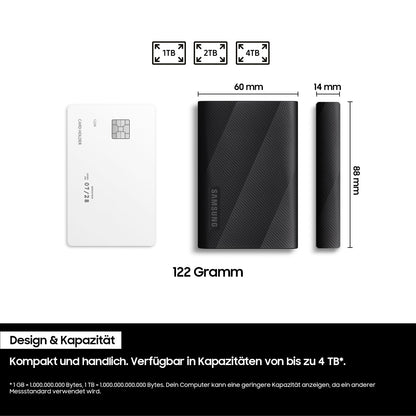 Samsung Portable SSD T9 Externe SSD - 4 TB MU-PG4T0B/EU