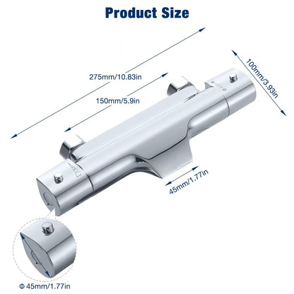 Solepearl Wasserfall Badewannen-Duscharmatur Thermostat Chrom