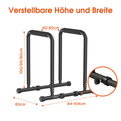 DH FitLife Dip Barren – Kraftstation verstellbar 80-100cm