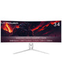 LC-POWER LC-M34-Q-C-PRO 34 Zoll WQHD 165Hz Gaming Curved Monitor. Zeigt Spiele flüssig und scharf an.
