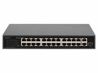 DIGITUS 26 Port Fast Ethernet PoE-Netzwerk-Switch - 19 Zoll