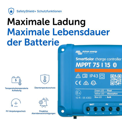 Victron Energy SmartSolar MPPT Solar Laderegler 75/15