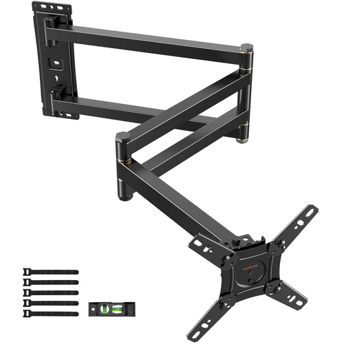 WHYFONE TV Wandhalterung schwenkbar Ecke 13-43 Zoll - 1036mm Arm. Schwarzer Gelenkarm für flexible TV-Eckmontage.