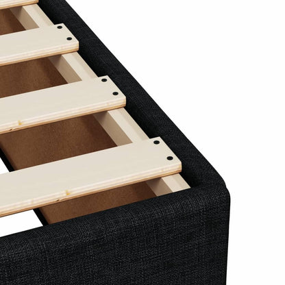 vidaXL Polster Doppelbett Bettgestell Stoff schwarz 140x190cm