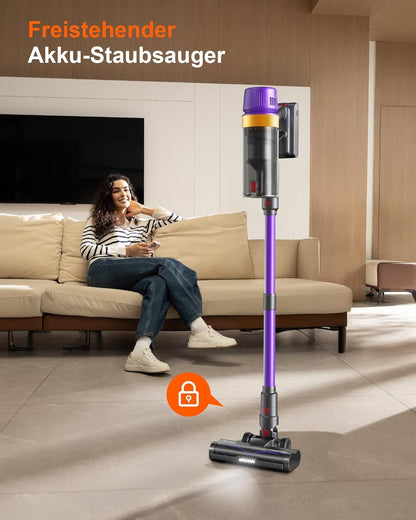 TVTAU T10 Pro Akku-Staubsauger kabellos, 55000 Pa, beutellos, Violett