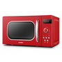 Comfee CMSRO 20 di rd Retro-Mikrowelle 20 Liter Rot. Rote, retroförmige Mikrowelle zum schnellen Erhitzen und Auftauen von Speisen.