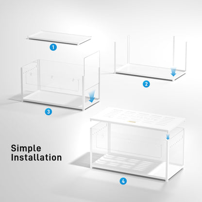 BUCATSTATE Hamsterkäfig Metall 2.0 Nagerkäfig Weiss 100x50 cm