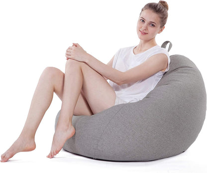 Lumaland Comfort Line Sitzsack 185L, 80x90x50cm - Hellgrau