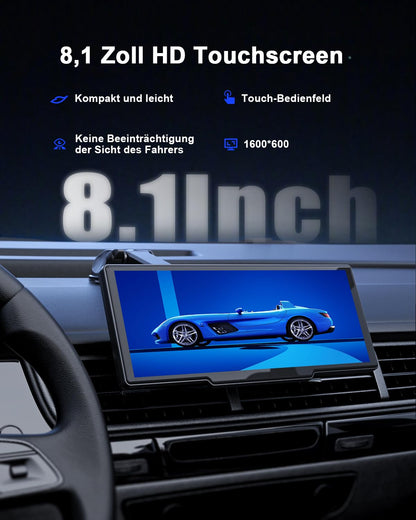 Avylet 8.1" Wireless Carplay Display Android Auto Rückfahrkamera