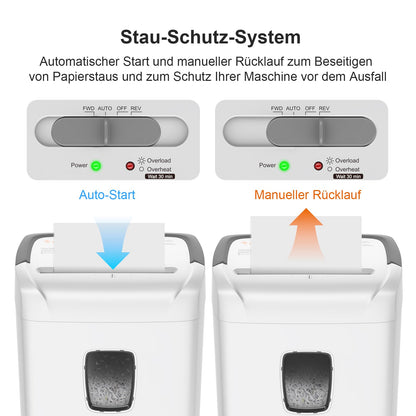 Bonsaii C243-A P4 Aktenvernichter Shredder – 12 Blatt Kreuzschnitt