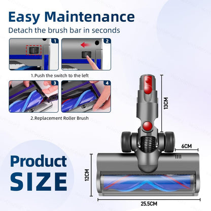 JNYLYFC Ersatz-Bodenbürste mit LED für Dyson V12 Detect Slim, V10 Slim