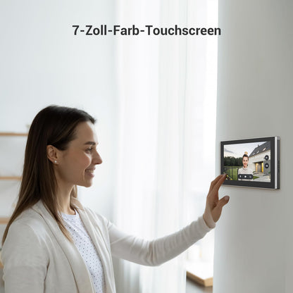 EZVIZ HP7 Video Türklingel Kit - 2K 2-Familien-Set mit Dual 7" Touch