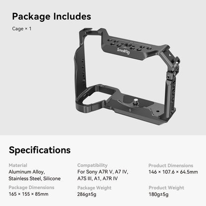 SmallRig Cage 3667C Kamerakäfig für Sony A7 IV, A7R V, A7S III, A1