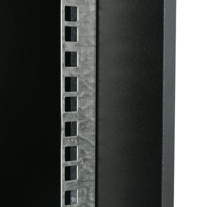 HMF 65707-02 Netzwerkschrank 19 Zoll – 7 HE, 400mm, Glastür Schwarz