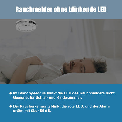 XINDUM SM01 Rauchmelder 4er-Set, 10-Jahres-Batterie, Magnethalter