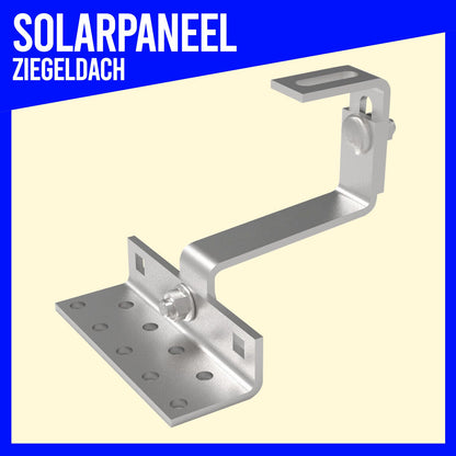 PV Modul Set 2 Module Ziegeldach Halterung 25-40mm